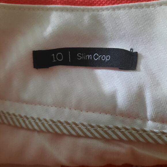 Talbots Womens Dark Coral Slim Crop Pants Size 10 - Picture 4 of 5